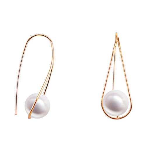 zhuella/珠艾樂 日本Akoya海水珠 18k金耳環(huán)耳釘耳飾 新垣結(jié)衣同款