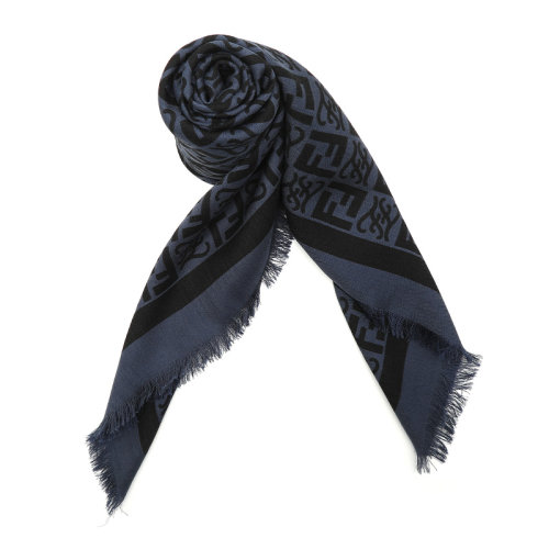 FENDI/芬迪FF提花圖案羊毛羊絨男士方圍巾FXS610AIJO