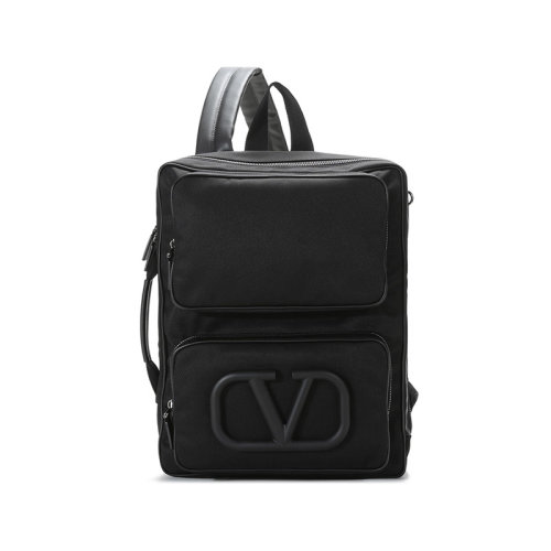 Valentino/華倫天奴  男士織物V Logo裝飾單肩斜挎包 VY2B0A53DZK