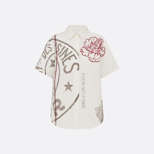  DIOR迪奧 22年秋冬 女士 短袖襯衫 襯衫 247B3_3126_X0815