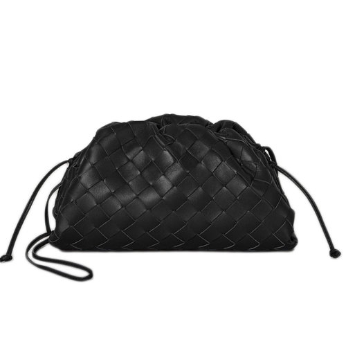 Bottega Veneta/葆蝶家 寶緹嘉 女包編織黑色皮質(zhì)女士手拿單肩斜挎包 585852VCPP18803 ZWJ0012CD