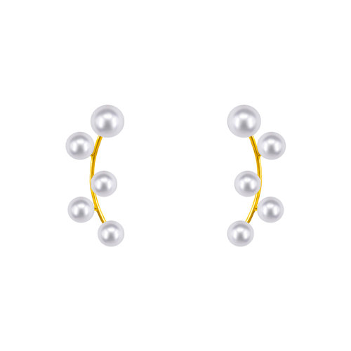 zhuella/珠艾樂(lè) 樹(shù)梢指間系列 日本akoya海水珠18k樹(shù)梢耳環(huán)耳釘耳飾