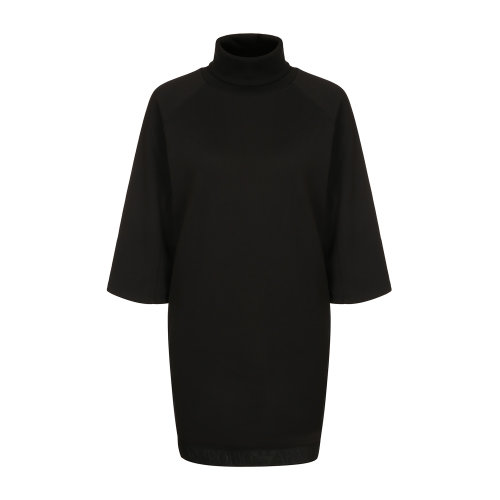 Emporio Armani/安普里奧阿瑪尼 黑色 女士高領(lǐng)長款七分袖衛(wèi)衣 6G2M6H-2JQWZ-0999