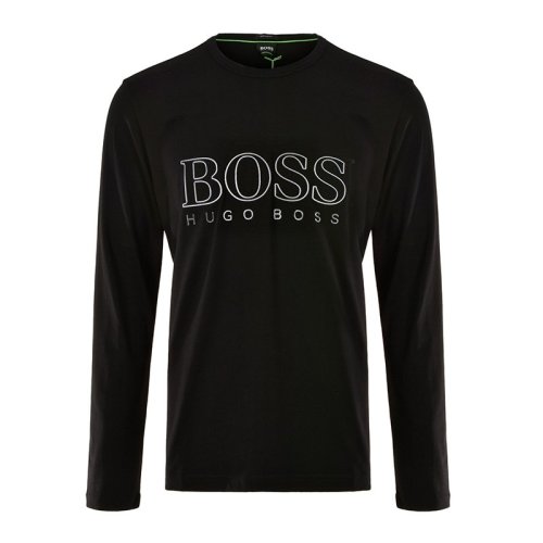 HUGO BOSS/雨果波士 男裝 服飾 棉質(zhì)logo標(biāo)識(shí)時(shí)尚休閑 男士長袖T恤