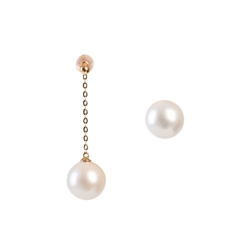 GeleiStory/GeleiStory向往系列不對(duì)稱淡水珍珠耳釘12MM 女士耳釘 女友禮物 送閨蜜 生日禮物 店鋪特惠