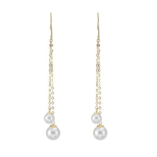 GeleiStory/GeleiStory三生三世系列淺淺上仙款18K金AKOYA海珠耳釘 店鋪特惠