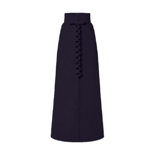  LV路易威登 22年秋冬 22年早春 女士 半身裙 Jupe en crepe de laine a boutons-pression 1A9MNF 1A9MNG 預(yù)定商品2-6周發(fā)貨