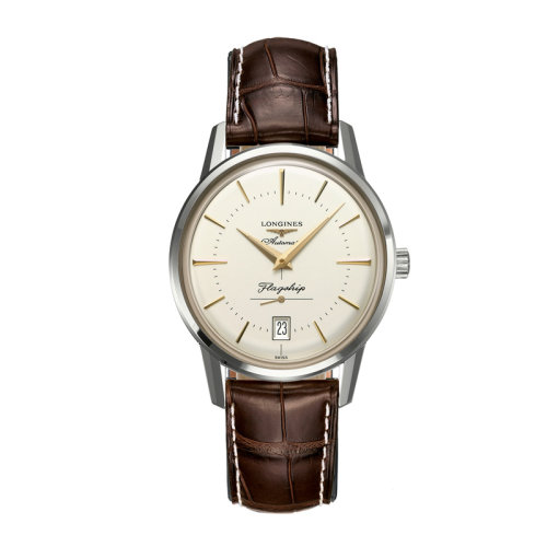 LONGINES/浪琴 經典復刻系列 自動機械表鱷魚皮表帶男表38.5毫米L4.795.4.78.2