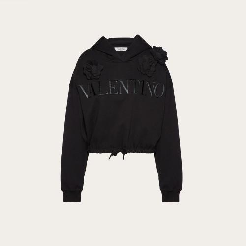  VALENTINO華倫天奴 22年秋冬 女士 衛(wèi)衣 SWEAT-SHIRT EN JERSEY BRODé XB3MF16Q73U0NO