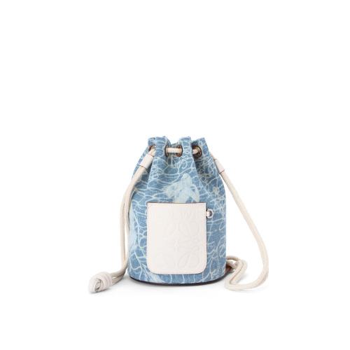  LOEWE羅意威 22年秋冬 女士 單肩包 Small Sailor bag in denim and calfskin A734Z18X12-8387
