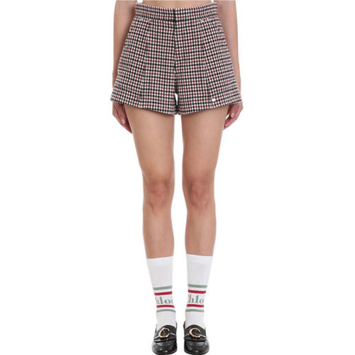 CHLOE/克洛伊  蔻依女裝 時尚百搭 格紋 混色 女士短褲 CHC19ASH240669J0  HKY0640