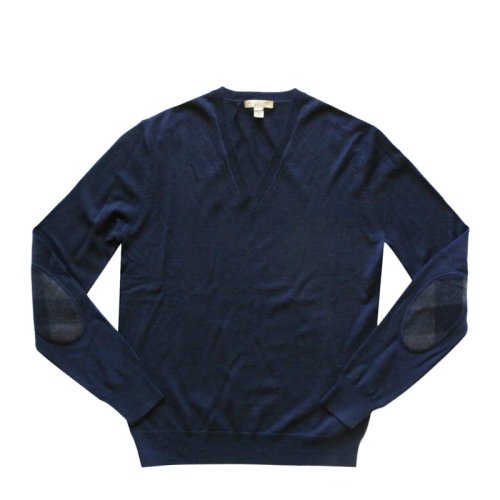  BURBERRY/博柏利 男士深藍(lán)色羊毛針織衫/毛衣 3949426 PLFSX