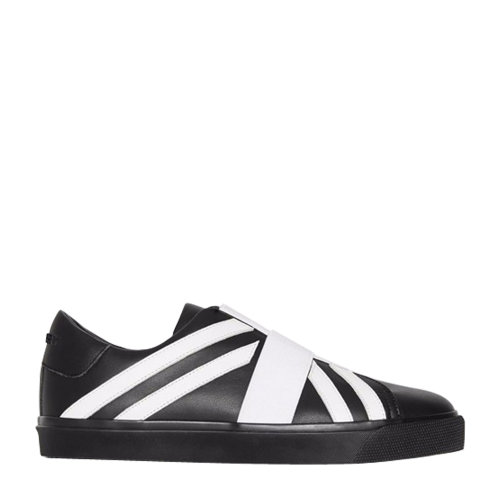 BURBERRY/博柏利 巴寶莉 女鞋 黑/白色 小牛皮橡膠底時(shí)尚休閑低幫 女士休閑運(yùn)動(dòng)鞋80109171 瑕疵特賣（陳列痕跡，不影響使用）