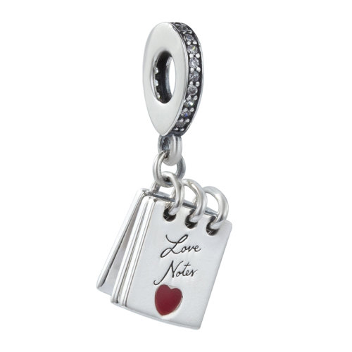 PANDORA/潘多拉 女士銀色925銀愛的便簽吊飾 797835CZ