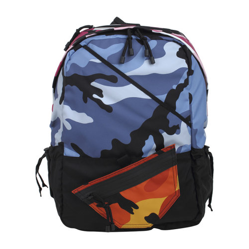 Valentino/華倫天奴  男包女包混色織物時(shí)尚百搭雙肩包  QY2B0694HVX AY8