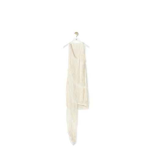  LOEWE羅意威 22年秋冬 女士 連衣裙 Fringed dress in silk S359Y15K44-2370