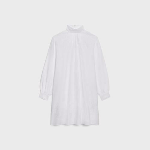  CELINE賽琳思琳 22年秋冬 女士 連衣裙 棉質(zhì)巴厘紗田園風(fēng)刺繡連衣裙 2R84C465P.01OW