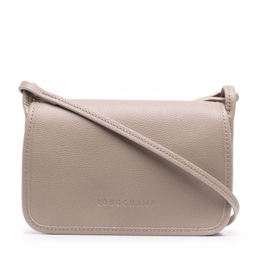  Longchamp/瓏驤 女士淺灰色牛皮革單肩包 10133 021 P55 PLSX