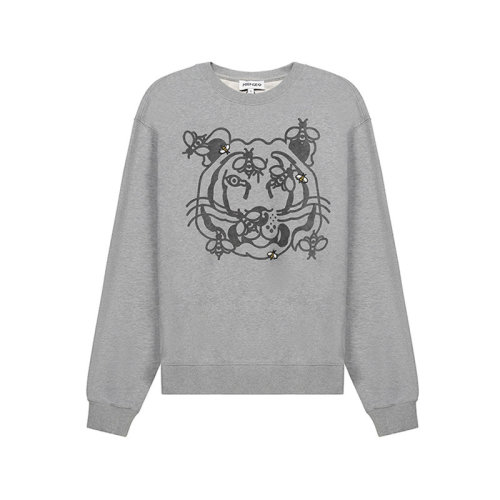 KENZO/高田賢三  男衛(wèi)衣 男士棉質(zhì)BEE A TIGER加絨款圓領(lǐng)長袖衛(wèi)衣運(yùn)動(dòng)衫 FB5 5SW018 4MO