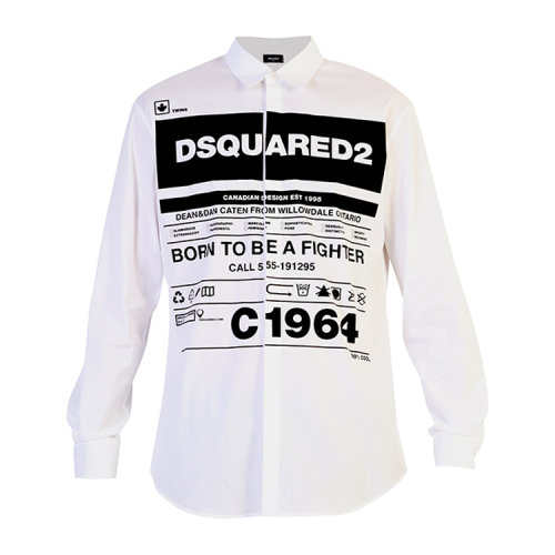 Dsquared2/D二次方  春夏 百搭 男性 白色 男士長袖襯衫 S74DM0391 S44131 100