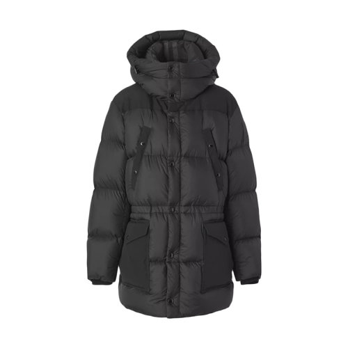 BURBERRY/博柏利      男士黑色徽標貼花尼龍羽絨服80438451