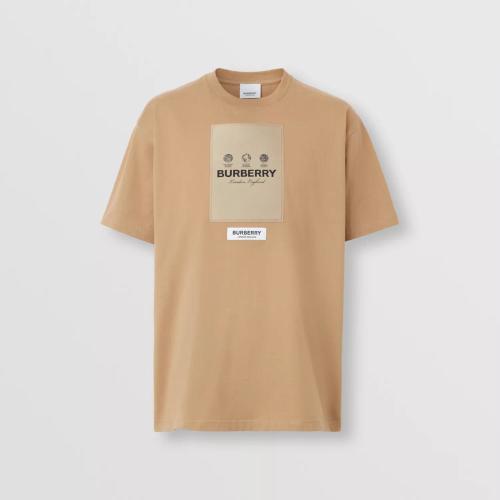  BURBERRY 22年秋冬 男士 標(biāo)簽貼花棉質(zhì)寬松 T 恤衫 80575301