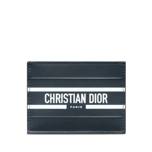 DIOR/迪奧 22春夏新款VIBE系列 女士藍(lán)色牛皮革白色“CHRISTIAN DIOR PARIS”標(biāo)志卡包卡片夾S6213OSGQ_M928
