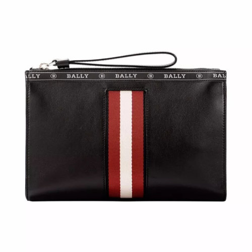 BALLY/巴利 男士 男包 黑色皮革時尚手拿包 6235420