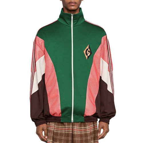GUCCI/古馳 男士拼色高領(lǐng)拉鏈外套夾克 587372-XJBOJ-3103