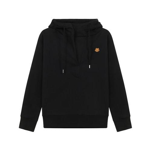 KENZO/高田賢三 女衛(wèi)衣 女士棉質(zhì)加絨款連帽高領(lǐng)衛(wèi)衣運(yùn)動(dòng)衫小虎頭刺繡 2SW661 4MO