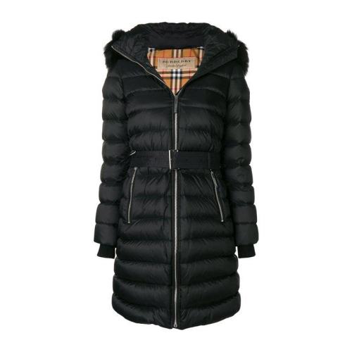  BURBERRY/博柏利 黑色長袖連帽羽絨服女士 80035371 PLFSX