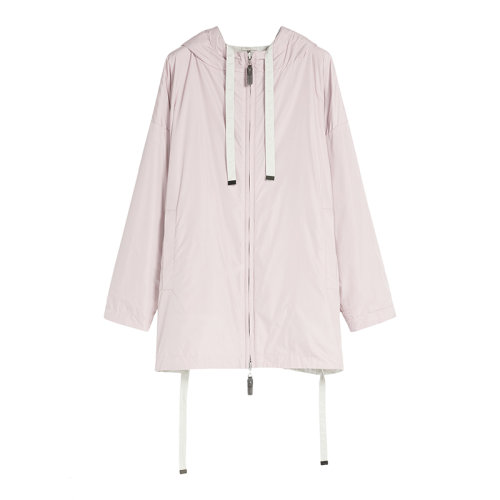 MaxMara/麥絲瑪拉 22年早春新款 ESPORTC系列 女士淺粉色防水尼龍塔夫綢雙面短款風(fēng)衣派克大衣9021132706022