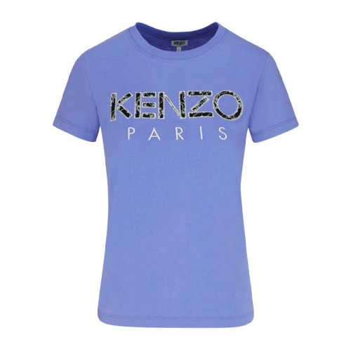 KENZO/高田賢三 女士霧霾藍(lán)棉質(zhì)短袖T恤 FA52TS701 990 66 PLFSX