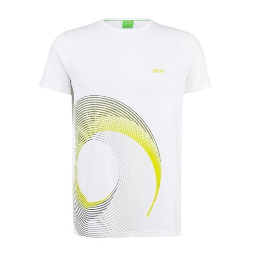 HUGO BOSS/雨果波士  男裝 服飾 白色棉質(zhì)時尚百搭簡約男士短袖T恤