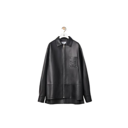  LOEWE羅意威 22年秋冬 男士 大衣 Zip overshirt in nappa H526Y31L03-1100