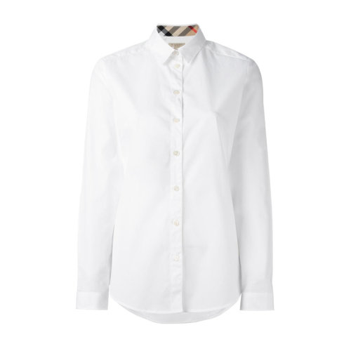 BURBERRY/博柏利女裝 服飾 潮流百搭 白色 棉質(zhì)襯衣 女士長袖襯衫 3968141