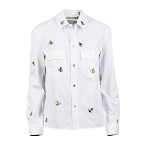 DIOR/迪奧  男裝 時(shí)尚 蜜蜂刺繡 男士白色棉質(zhì)長袖襯衫 923C559W9214082 HKY012467