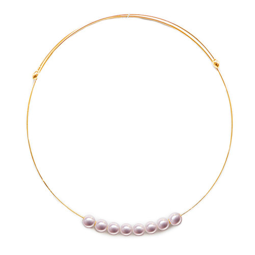 zhuella/珠艾樂 日本Akoya海水珠 可調(diào)18k項(xiàng)圈項(xiàng)鏈吊墜