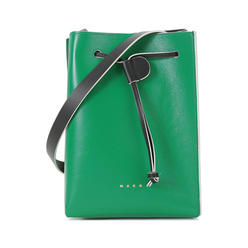 MARNI/瑪尼  女士牛皮革單肩斜挎包抽繩包水桶包 SCMP0040Q0 P2644