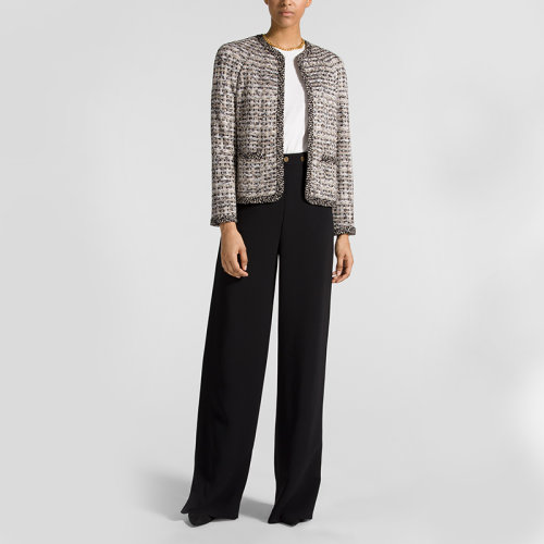 St.John/盛薔女士柔軟斜紋雙排扣外套女士夾克K61X012