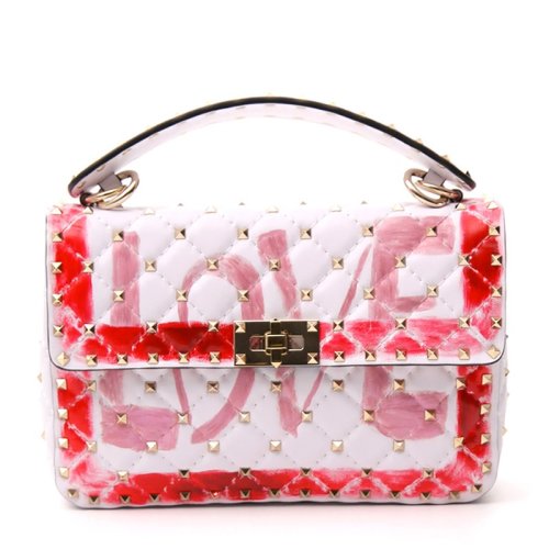  Valentino/華倫天奴 女士白色皮革單肩包 SW2B0122 RYM 001 PLSX