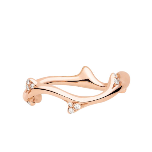 DIOR/迪奧 22春夏新款BOIS DE ROSE系列 18k金玫瑰金鑲嵌鉆石戒指JBDR95010_0000