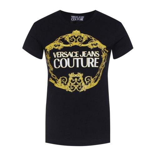  VERSACE JEANS COUTURE 女士黑色棉質短袖T恤 B2HVA7E0 30311 L03 PLFSX