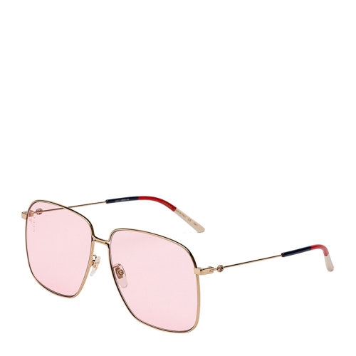 GUCCI/古馳 倪妮 李易峰 小S 何穗 明星同款 個性 復(fù)古 不規(guī)則 合金 大框 男女款 太陽鏡 多色鏡片 墨鏡 眼鏡 GG0394S 61mm GUCCI 古馳