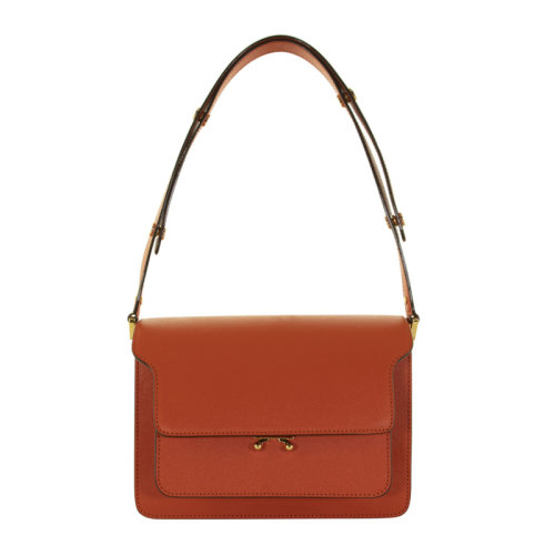 MARNI/瑪尼 Trunk系列 女士牛皮單肩斜挎包風琴包