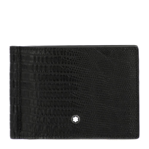 MontBlanc/萬寶龍 男士時尚商務(wù)黑色皮革短款錢包錢夾卡夾手拿包男包 116288