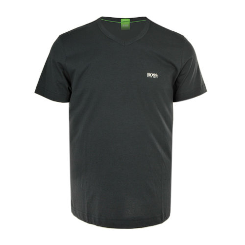 HUGO BOSS/雨果波士  男裝 服飾 深藍(lán)色全棉圓領(lǐng)休閑男士短袖T恤