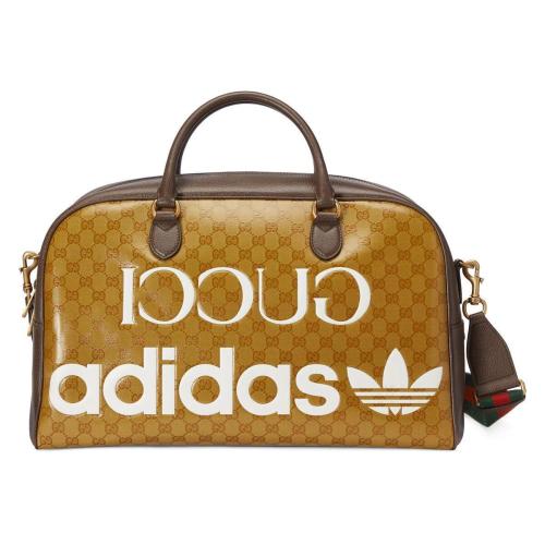  GUCCI古馳 22年秋冬 男士 adidas x Gucci聯(lián)名系列大號旅行包 702422 UVSFT 7268