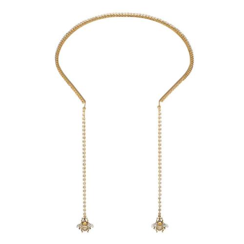  GUCCI古馳 22年秋冬 女士 互扣式雙G蜜蜂水晶發(fā)箍 702730 I9875 8623