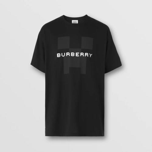  BURBERRY 22年秋冬 男士 徽標(biāo)印花棉質(zhì) T 恤衫 80646071